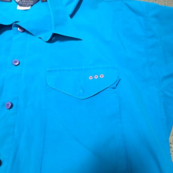 Columbia Sportswear Blue Pocket Shirt Men's Large - Picture 5 of 9